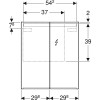 Зеркальный шкаф Geberit Option, 60 см, со светодиодной подсветкой, корпус зеркальный, 500.582.00.1