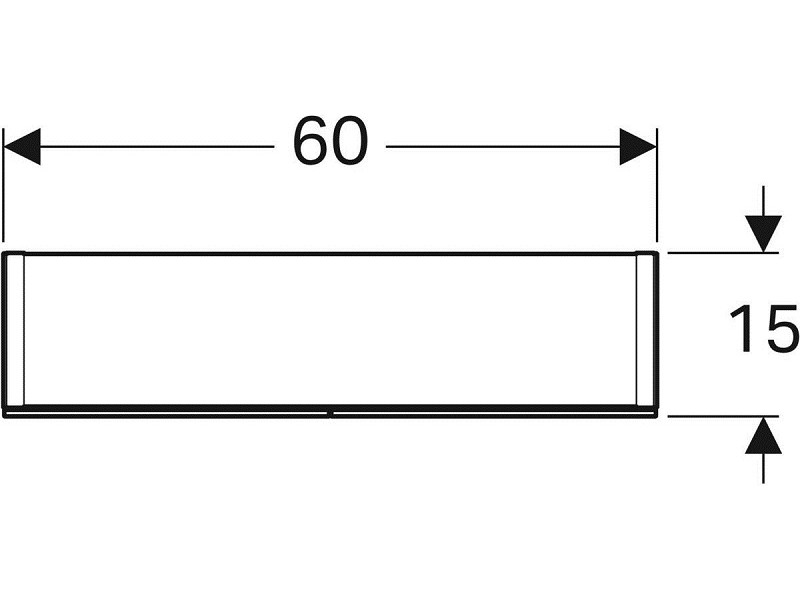 Зеркальный шкаф Geberit Option, 60 см, со светодиодной подсветкой, корпус зеркальный, 500.582.00.1