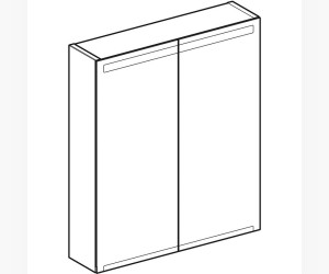 Зеркальный шкаф Geberit Option, 60 см, со светодиодной подсветкой, корпус зеркальный, 500.582.00.1