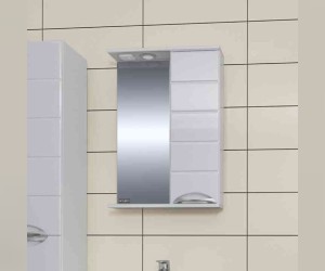 Зеркальный шкаф СаНта Родос 50 левый/правый, с подсветкой (106013/106014)