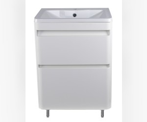 Тумба под раковину Style Line Атлантика 60 СС-00002208 Люкс Plus, 60 см, напольная, белая, антискрейч