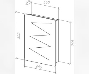 Зеркальный шкаф Bellezza Джела 60 без подсветки, белый, левый/правый