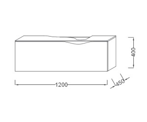 Тумба под раковину Jacob Delafon Stillness 120 см, EB2000-P6, подвесная, цвет - дуб