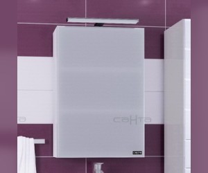 Зеркальный шкаф СаНта Стандарт 45 113014, цвет белый, с подсветкой