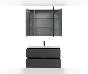 Зеркало-шкаф Aquanet Алвита 100 240113, корпус серый антрацит