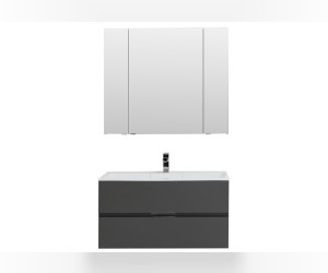 Зеркало-шкаф Aquanet Алвита 100 240113, корпус серый антрацит