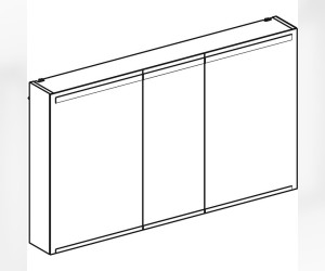 Зеркальный шкаф Geberit Option, 120 см, со светодиодной подсветкой, корпус зеркальный, 500.207.00.1