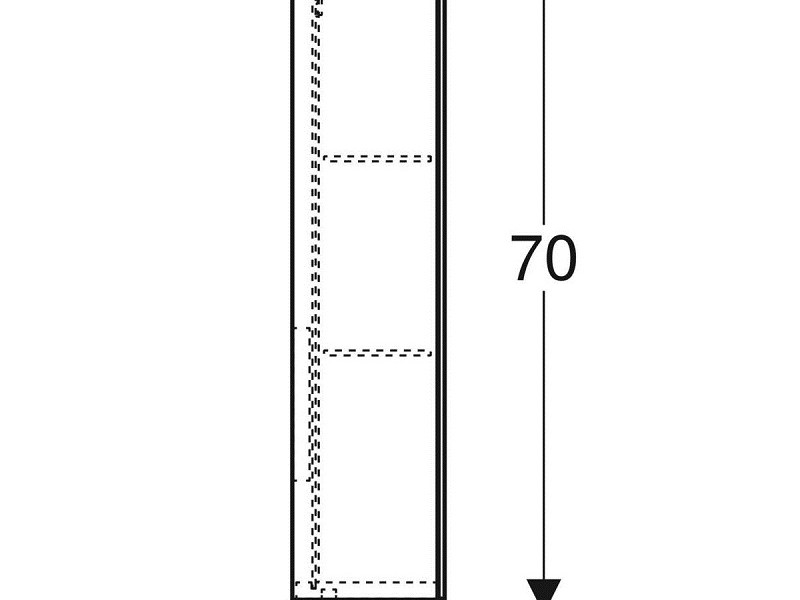 Зеркальный шкаф Geberit Option Plus, 75 см, со светодиодной подсветкой, корпус зеркальный, 500.206.00.1