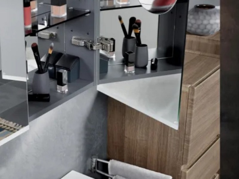 Зеркальный шкаф Geberit Option Plus, 75 см, со светодиодной подсветкой, корпус зеркальный, 500.206.00.1