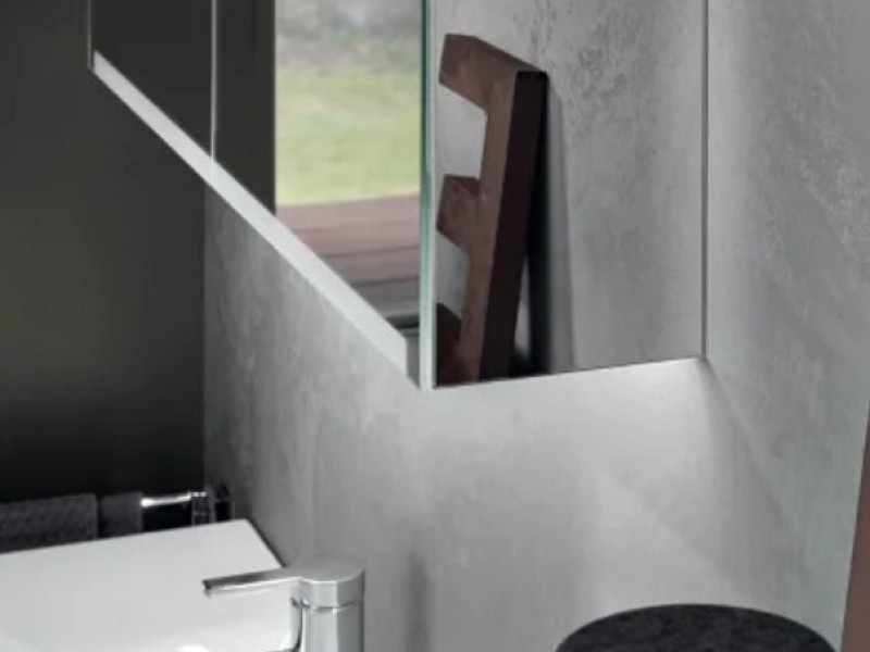 Зеркальный шкаф Geberit Option Plus, 75 см, со светодиодной подсветкой, корпус зеркальный, 500.206.00.1