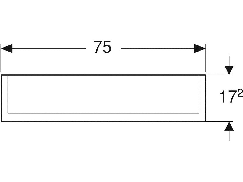 Зеркальный шкаф Geberit Option Plus, 75 см, со светодиодной подсветкой, корпус зеркальный, 500.206.00.1