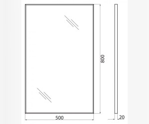 Зеркало BelBagno SPC-AL-500-800, 50 х 80 см, алюминиевая рама хром