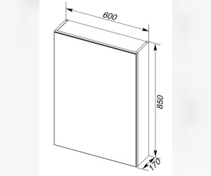 Зеркало-шкаф Aquanet Алвита 60 00183989, цвет серый антрацит