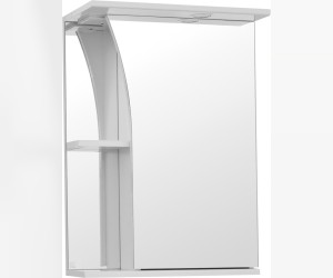 Зеркало-шкаф Style Line Эко Стандарт Виола 50/С ЛС-00000117, 50 см, подвесное, левое, белое