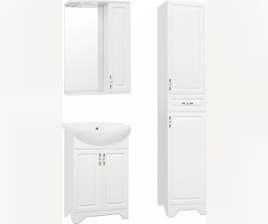 Зеркало-шкаф Style Line Олеандр-2 55/С ЛС-00000049 Люкс, 55 см, подвесное, белое