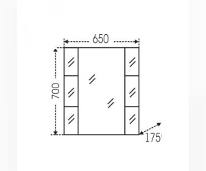 Зеркальный шкаф СаНта Герда 65 101044, цвет белый