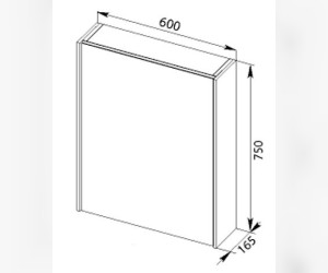 Зеркало-шкаф Aquanet Латина 60 00179942