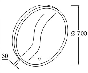 Зеркало Jacob Delafon EB1436-NF 70 см, с подсветкой, бесконтактным выключателем и защитой от запотевания