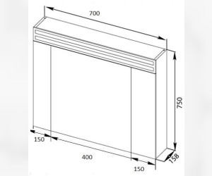 Зеркальный шкаф De Aqua Эколь 70 184800