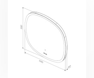 Зеркало Am.Pm Func, с контурной LED-подсветкой, ИК-сенсором, квадрат, 55 см, M8FMOX0551WGS