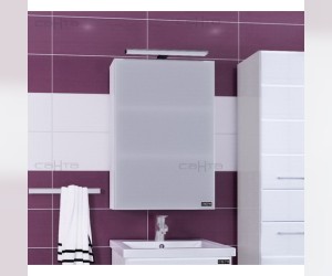 Зеркальный шкаф СаНта Стандарт 50 113015, цвет белый, с подсветкой