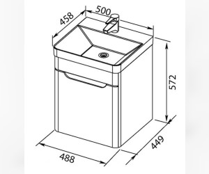 Тумба под раковину Aquanet София 50 00201745 подвесная