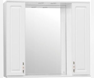 Зеркало-шкаф Style Line Олеандр-2, 90 см, подвесное, белое, ЛС-00000242