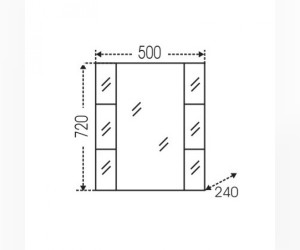 Зеркальный шкаф СаНта Герда 50 101018 с подсветкой, цвет белый