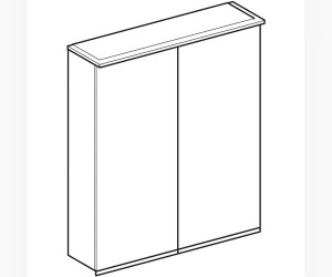 Зеркальный шкаф Geberit Option Plus, 60 см, со светодиодной подсветкой, корпус зеркальный, 500.593.00.1