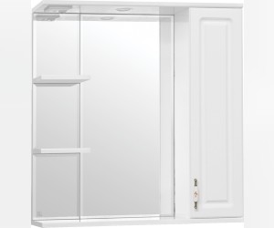 Зеркало-шкаф Style Line Олеандр-2 75/С ЛС-00000051 Люкс, 75 см, правое, подвесное, белое