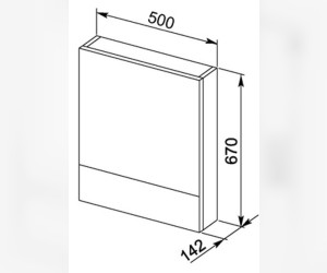 Зеркало-шкаф Aquanet Нота 50 (камерино) 00175670, цвет белый