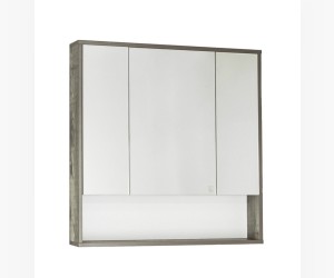 Зеркало-шкаф Style Line Экзотик 80 ЛС-00000399, 80 см, подвесное, древесина/белое