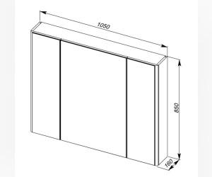 Зеркало-шкаф Aquanet Орлеан 105 00183078