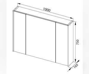 Зеркало-шкаф Aquanet Латина 100 см, 00179636