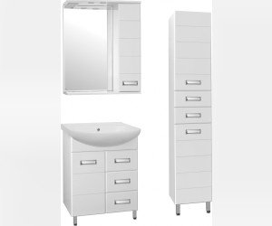 Зеркало-шкаф Style Line Ирис 65/С ЛС-00000019, 65 см, правое, подвесное, белое