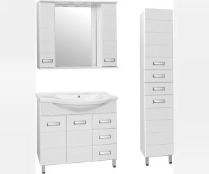 Зеркало-шкаф Style Line Ирис 100/С ЛС-00000175, 100 см, подвесное, белый