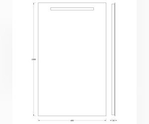 Зеркало EVOFORM Ledline BY 2110 со встроенным LED-светильником 4 W 60х100 cм