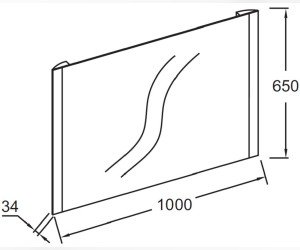 Зеркало Jacob Delafon Replique, 100 х 65 см, с подсветкой и защитой от запотевания, EB1474-NF