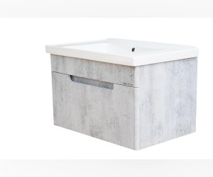 Тумба под раковину Bellezza Грейс 90, подвесная, скала серая, 00000011191