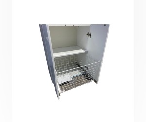 Шкафчик Am.Pm Gem 60 см, над стиральной машиной, с корзиной, push-to-open, белый глянец, M90CHSX0641WG