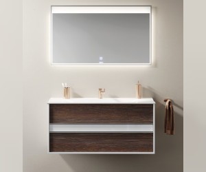 Тумба под раковину Clarberg Evolution 120 EV0112CD, цвет - белый/крафт темный