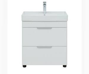 Тумба под раковину Aquanet Ирис new 60, напольная, белый глянец, 00310152
