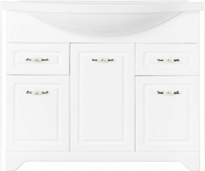 Тумба под раковину Style Line Олеандр-2 100 ЛС-00000584 Люкс, 100 см, напольная, белая