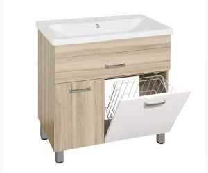 Тумба под раковину Style Line Ориноко 80 ЛС-00000636, 80 см, напольная, белая/ориноко