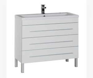 Тумба под раковину Aquanet Верона 100 напольная (3 ящика) 00178471, цвет белый
