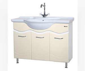 Тумба под раковину Bellezza МАРИ 105, напольная, цвет - белый/красный