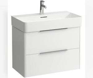 Тумба под раковину Laufen Base 75 см, подвесная, 2 ящика, белый матовый, 4.0235.2.110.260.1