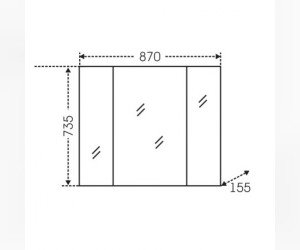 Зеркальный шкаф СаНта Стандарт 90 113017, цвет белый