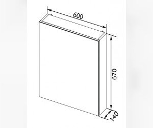 Зеркало-шкаф Aquanet Порто 60, 00195727