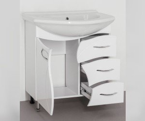 Тумба под раковину Style Line Амелия 75 ЛС-00000010, 75 см, напольная, белая